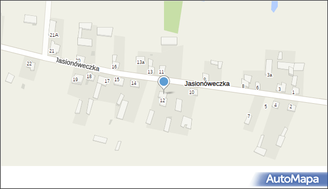 Jasionóweczka, Jasionóweczka, 12A, mapa Jasionóweczka