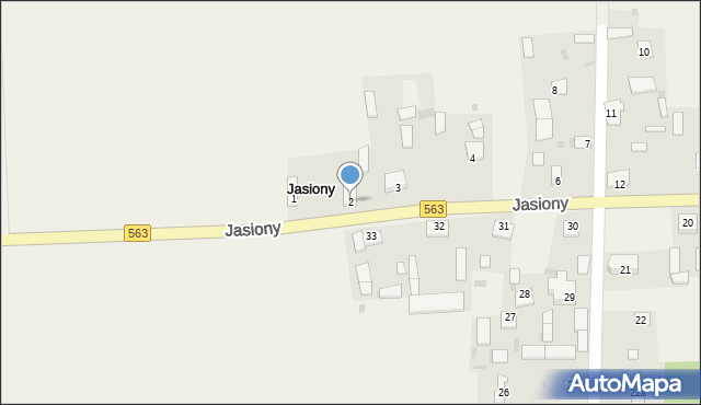 Jasiony, Jasiony, 2, mapa Jasiony