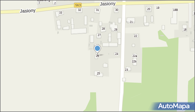 Jasiony, Jasiony, 26, mapa Jasiony