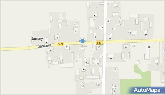 Jasiony, Jasiony, 31, mapa Jasiony