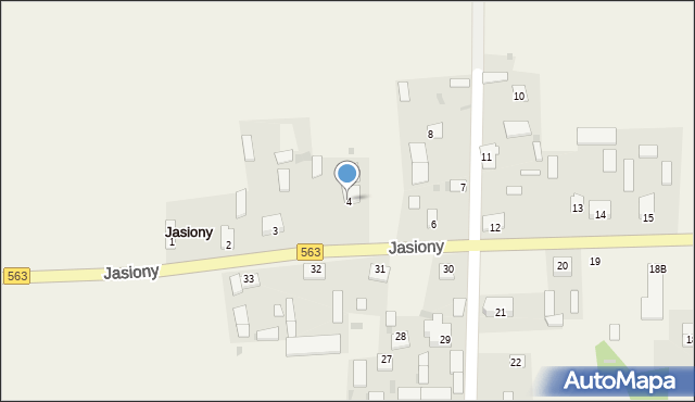 Jasiony, Jasiony, 4, mapa Jasiony