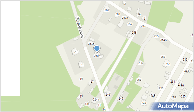 Jasiorówka, Jasiorówka, 260A, mapa Jasiorówka