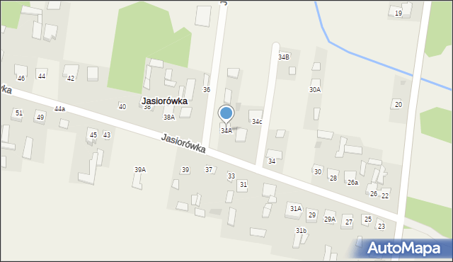 Jasiorówka, Jasiorówka, 34A, mapa Jasiorówka