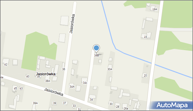 Jasiorówka, Jasiorówka, 34B, mapa Jasiorówka