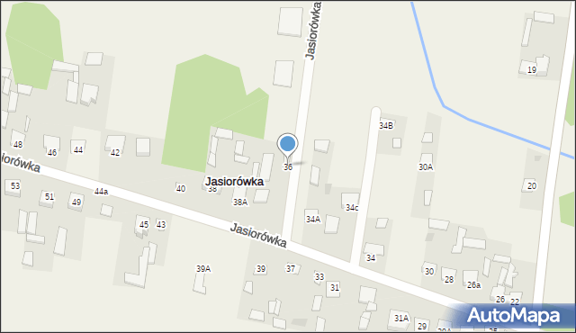 Jasiorówka, Jasiorówka, 36, mapa Jasiorówka