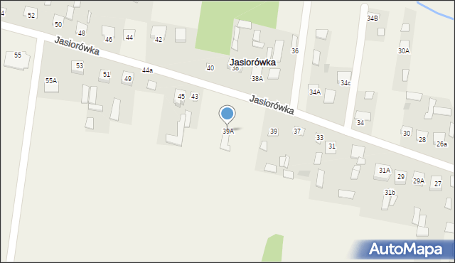 Jasiorówka, Jasiorówka, 39A, mapa Jasiorówka