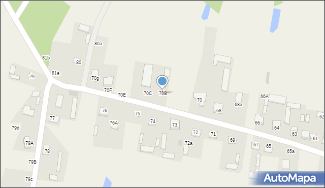 Jasiorówka, Jasiorówka, 70B, mapa Jasiorówka