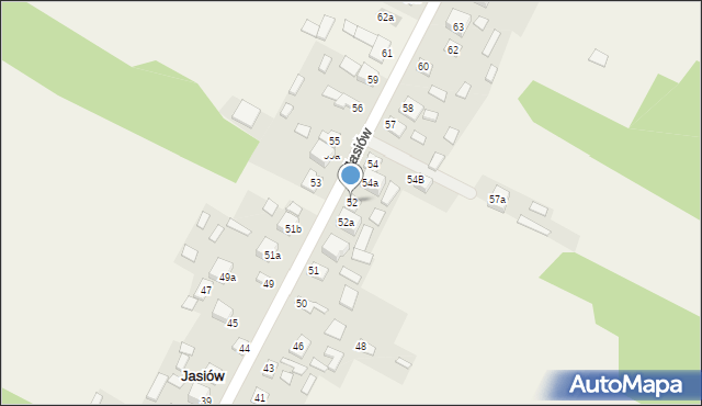 Jasiów, Jasiów, 52, mapa Jasiów