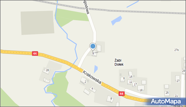 Jaśkowice, Jagodowa, 4, mapa Jaśkowice