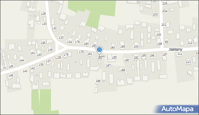 Jaślany, Jaślany, 182, mapa Jaślany