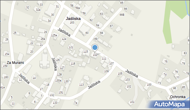 Jaśliska, Jaśliska, 112, mapa Jaśliska