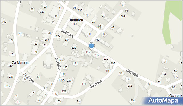 Jaśliska, Jaśliska, 114, mapa Jaśliska