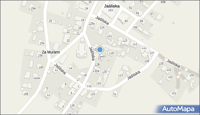 Jaśliska, Jaśliska, 127, mapa Jaśliska