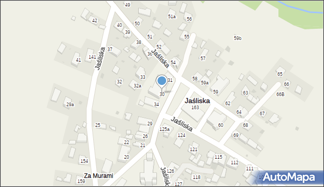 Jaśliska, Jaśliska, 30, mapa Jaśliska