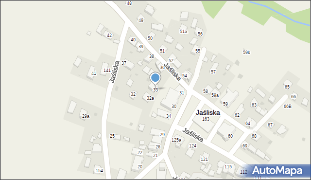 Jaśliska, Jaśliska, 33, mapa Jaśliska