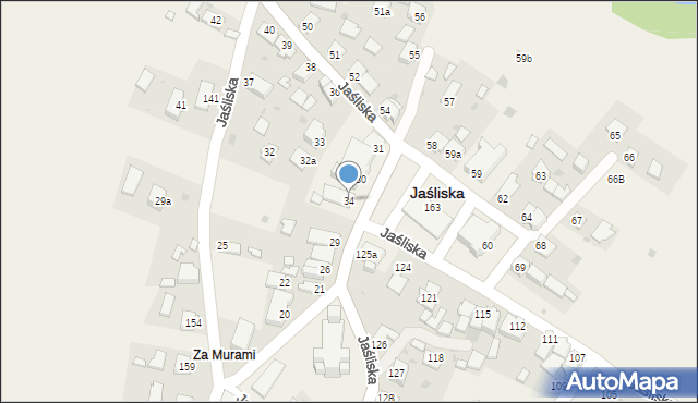 Jaśliska, Jaśliska, 34, mapa Jaśliska