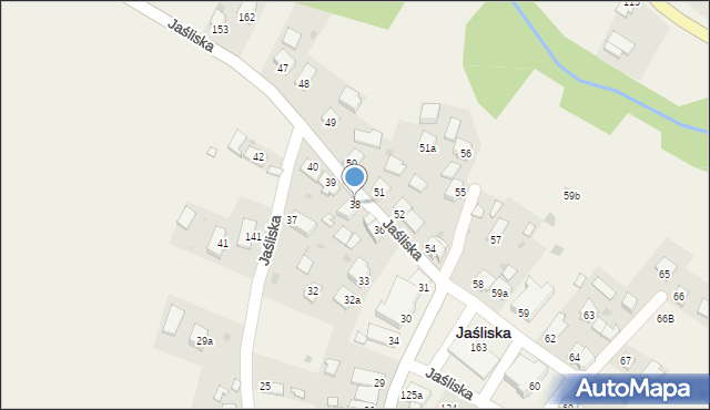 Jaśliska, Jaśliska, 38, mapa Jaśliska