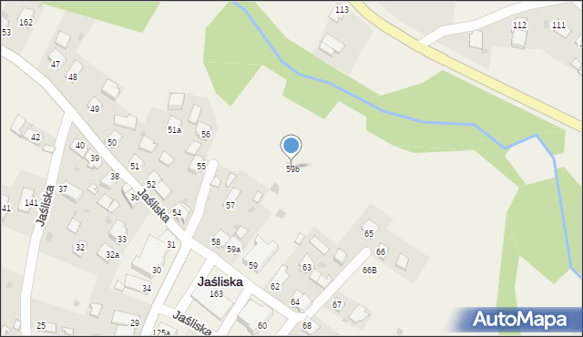 Jaśliska, Jaśliska, 59b, mapa Jaśliska