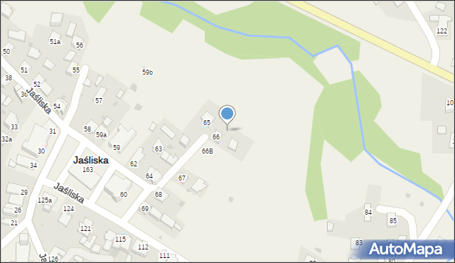 Jaśliska, Jaśliska, 66a, mapa Jaśliska