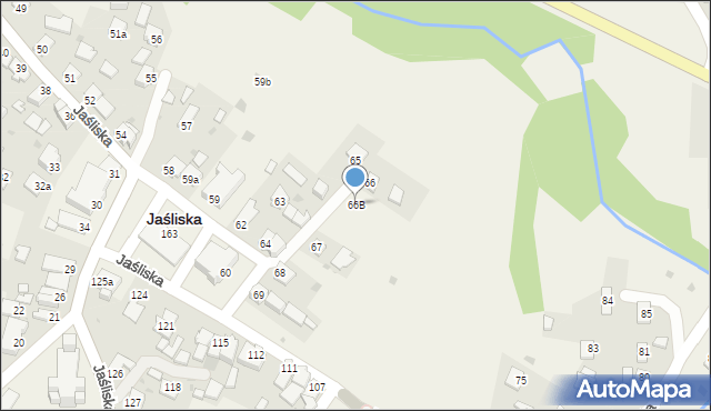 Jaśliska, Jaśliska, 66B, mapa Jaśliska