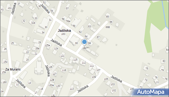 Jaśliska, Jaśliska, 69, mapa Jaśliska