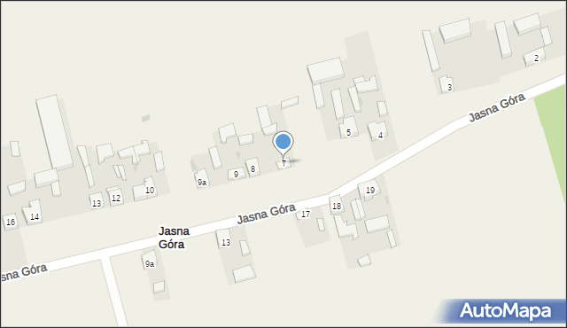 Jasna Góra, Jasna Góra, 7, mapa Jasna Góra