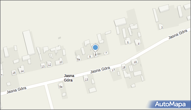 Jasna Góra, Jasna Góra, 8, mapa Jasna Góra