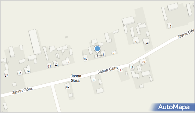 Jasna Góra, Jasna Góra, 9, mapa Jasna Góra