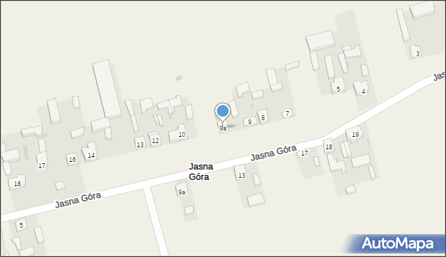 Jasna Góra, Jasna Góra, 9a, mapa Jasna Góra