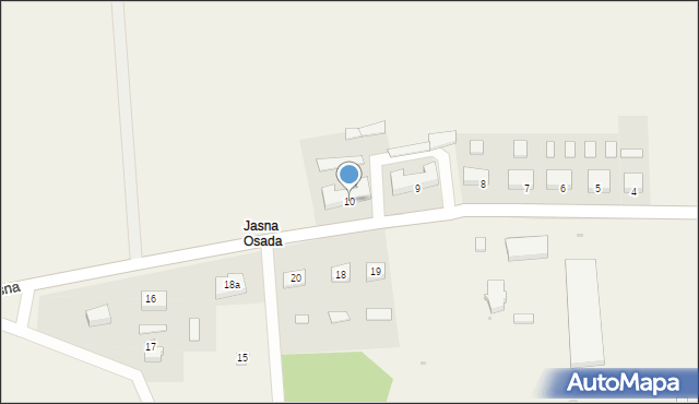 Jasna Osada, Jasna Osada, 10, mapa Jasna Osada