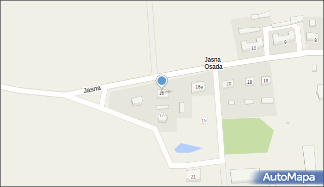 Jasna Osada, Jasna Osada, 16, mapa Jasna Osada