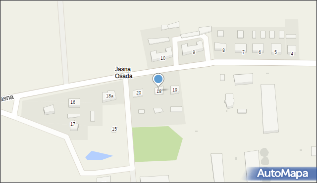 Jasna Osada, Jasna Osada, 18, mapa Jasna Osada