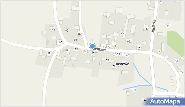 Jastków, Jastków, 80, mapa Jastków