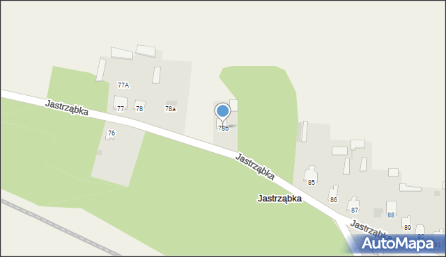 Jastrząbka, Jastrząbka, 78b, mapa Jastrząbka