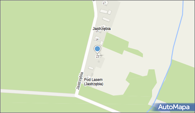 Jastrzębia, Jastrzębia, 13, mapa Jastrzębia