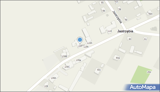 Jastrzębia, Jastrzębia, 110, mapa Jastrzębia