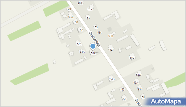 Jastrzębia, Jastrzębia, 54A, mapa Jastrzębia