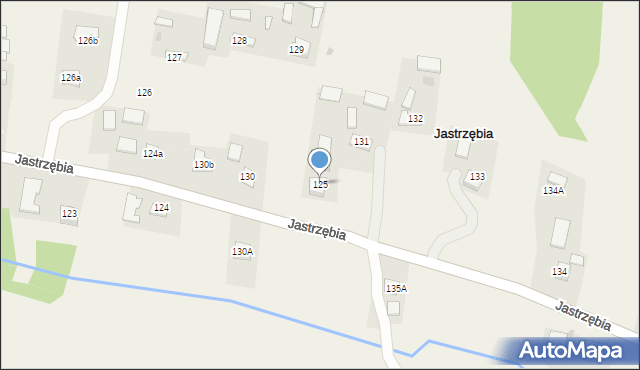 Jastrzębia, Jastrzębia, 125, mapa Jastrzębia