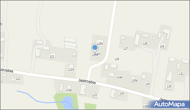 Jastrzębia, Jastrzębia, 126a, mapa Jastrzębia