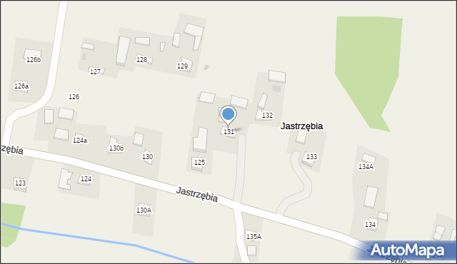 Jastrzębia, Jastrzębia, 131, mapa Jastrzębia