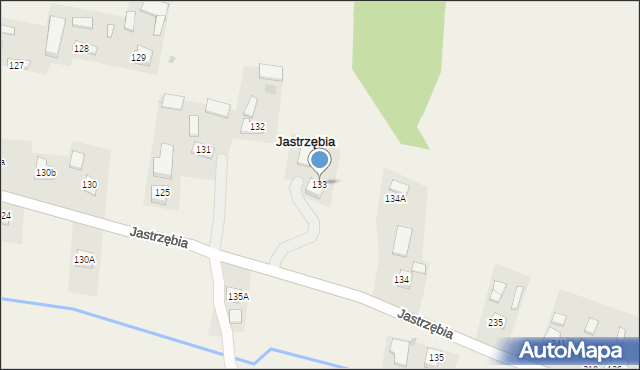 Jastrzębia, Jastrzębia, 133, mapa Jastrzębia