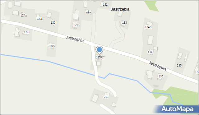 Jastrzębia, Jastrzębia, 135A, mapa Jastrzębia