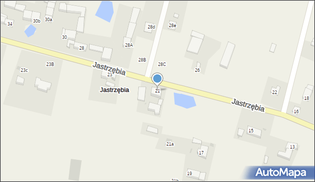 Jastrzębia, Jastrzębia, 21, mapa Jastrzębia