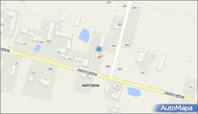 Jastrzębia, Jastrzębia, 28A, mapa Jastrzębia