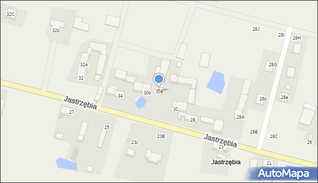 Jastrzębia, Jastrzębia, 30a, mapa Jastrzębia