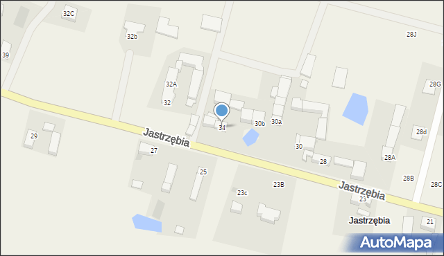 Jastrzębia, Jastrzębia, 34, mapa Jastrzębia