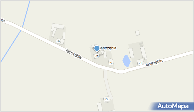 Jastrzębia, Jastrzębia, 25, mapa Jastrzębia