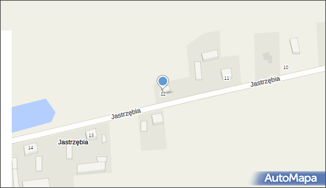 Jastrzębia, Jastrzębia, 12, mapa Jastrzębia