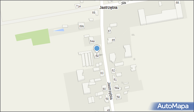 Jastrzębia, Jastrzębia, 64, mapa Jastrzębia