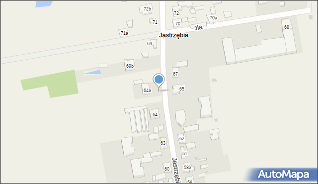 Jastrzębia, Jastrzębia, 64a, mapa Jastrzębia